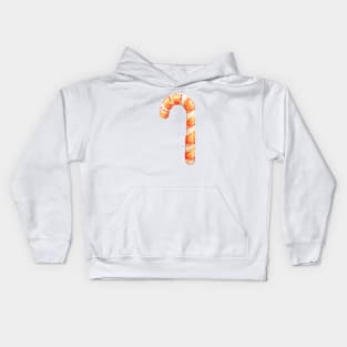 orange candy cane Kids Hoodie